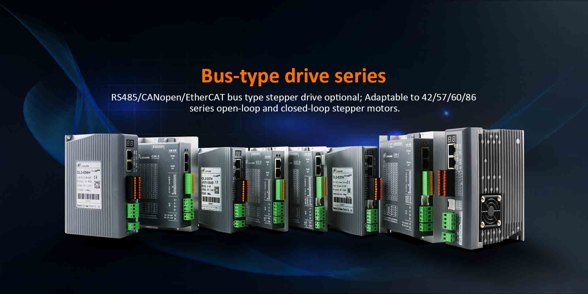 China Ethercat/RS485/Canopen Ditutup Loop Dibuka Loop Bus-Type Stepper Motor Driver Kit Factory