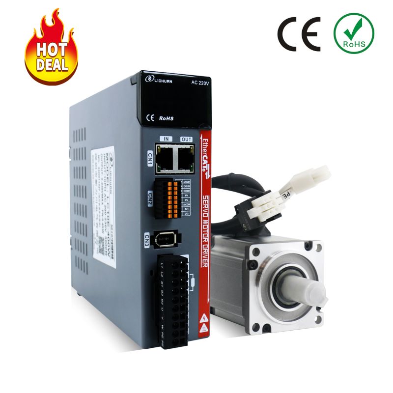 Motor servo AC Ethercat 600W 3000rpm 1.91nm satu kit